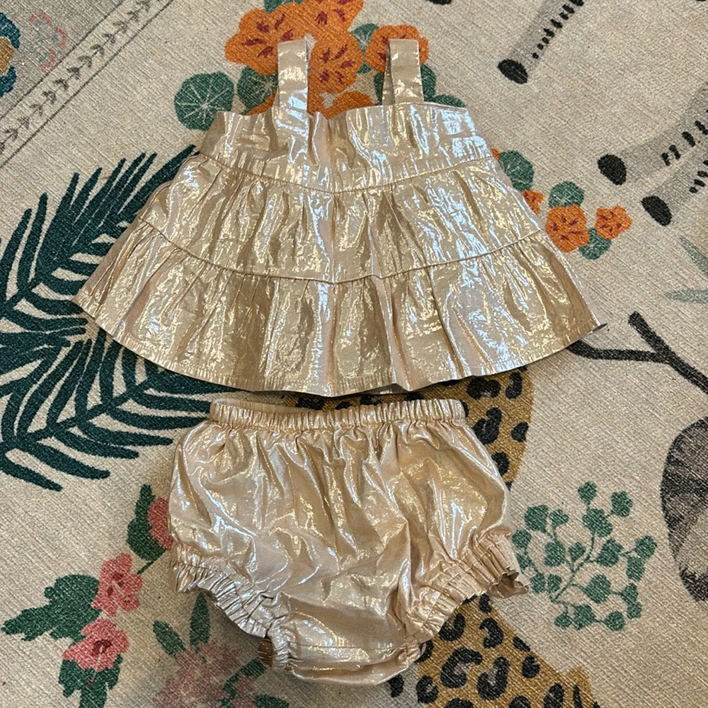 Baby Gap Gold Flutter Shirt Set
